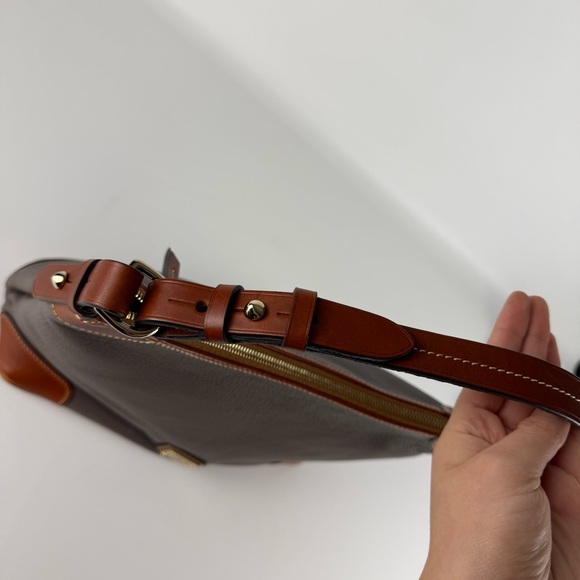 Dooney & Bourke Two-Tone Pebbled Leather Satchel Handbag - Picture 6 of 16